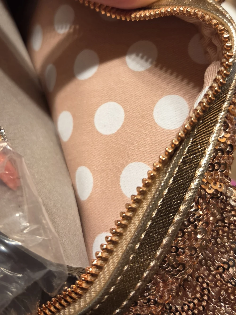 Disney Parks Loungefly Minnie Mouse Rose Gold Sequin Mini Backpack